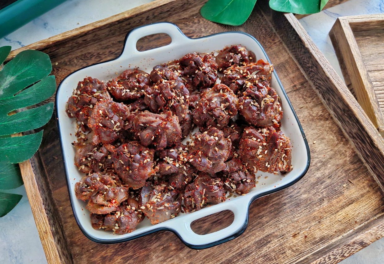 Low-Fat Grilled Chicken Gizzards