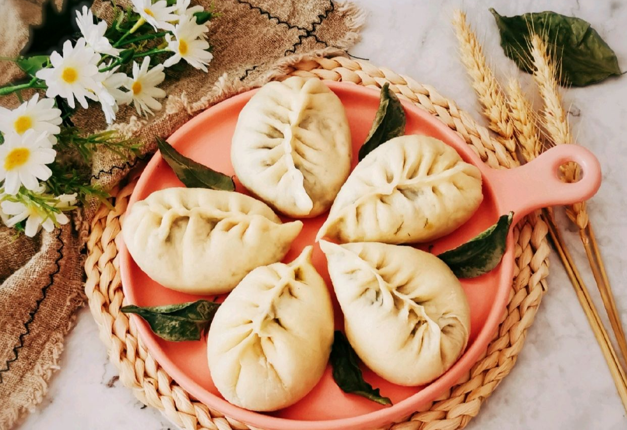 Dumplings are ready after steaming.