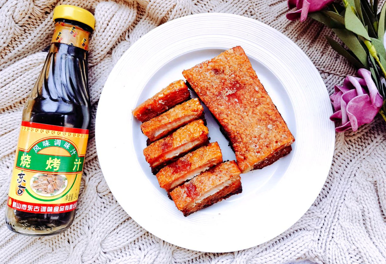 Roasted Crispy Pork Belly recipe: bake, then serve hot.