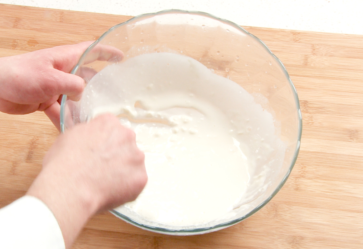 Make batter: Mix 1 cup flour with salt. Gradually add water, stirring until thick.