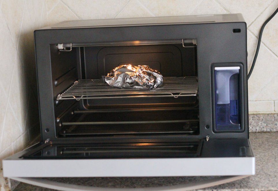 Wrap chicken in foil and steam-bake at 120°C for 25 minutes, don't overcook.