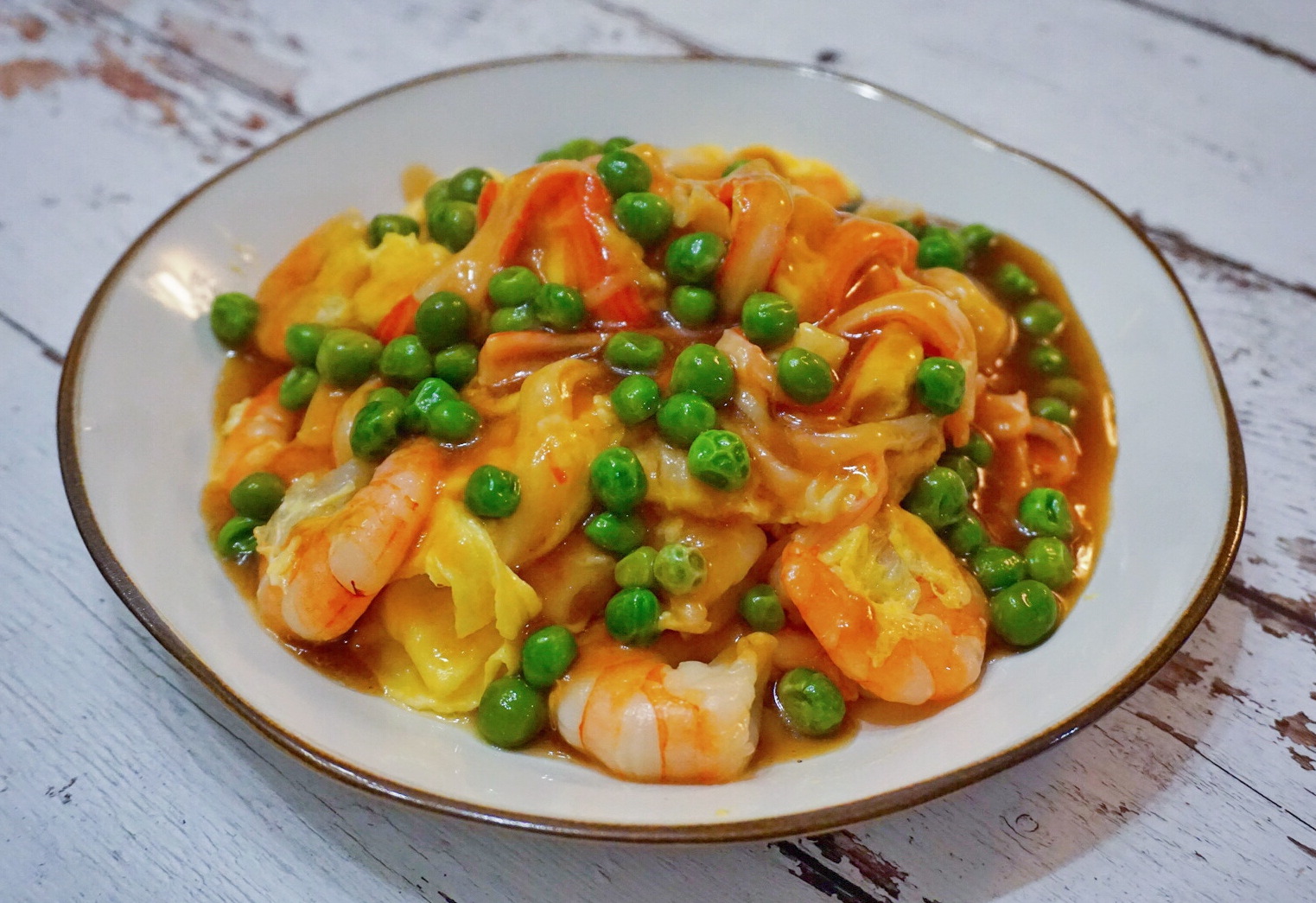 Pour the cooked sauce over dish in serving plate. Ready to enjoy!