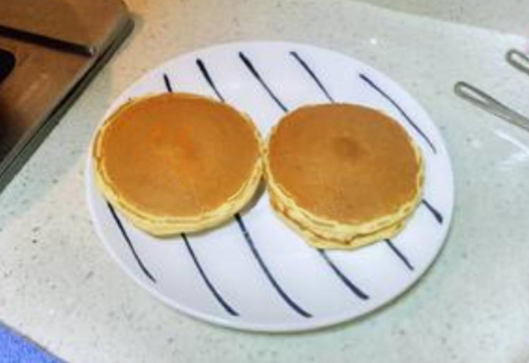 Tips for cooking pancakes: Clean skillet with a paper towel after each pancake to prevent darkening.