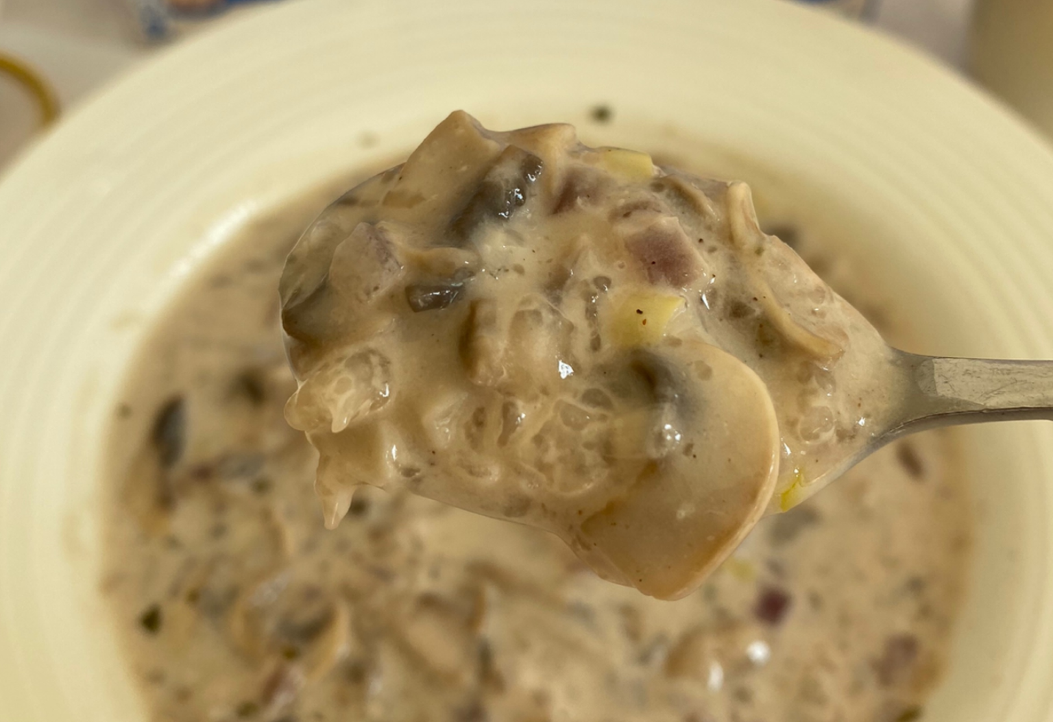 Simmer soup over low heat with continuous stirring until ready to enjoy.