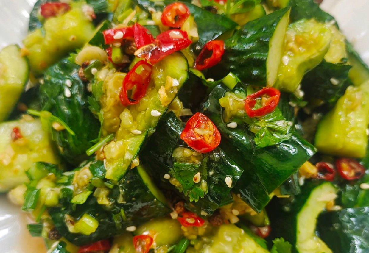 Easy Chinese Cucumber Salad (拍黄瓜) recipe is now ready to savor!