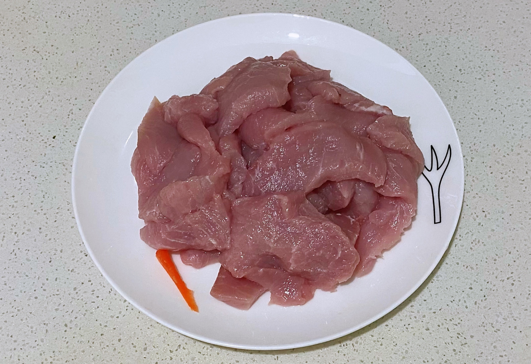 Slice 400g pork tenderloin into thin, even pieces (3-4mm thick).