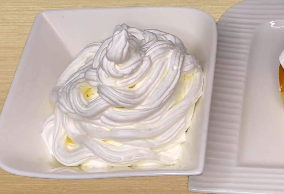 Whipped cream is ready in 2-3 minutes of whipping.