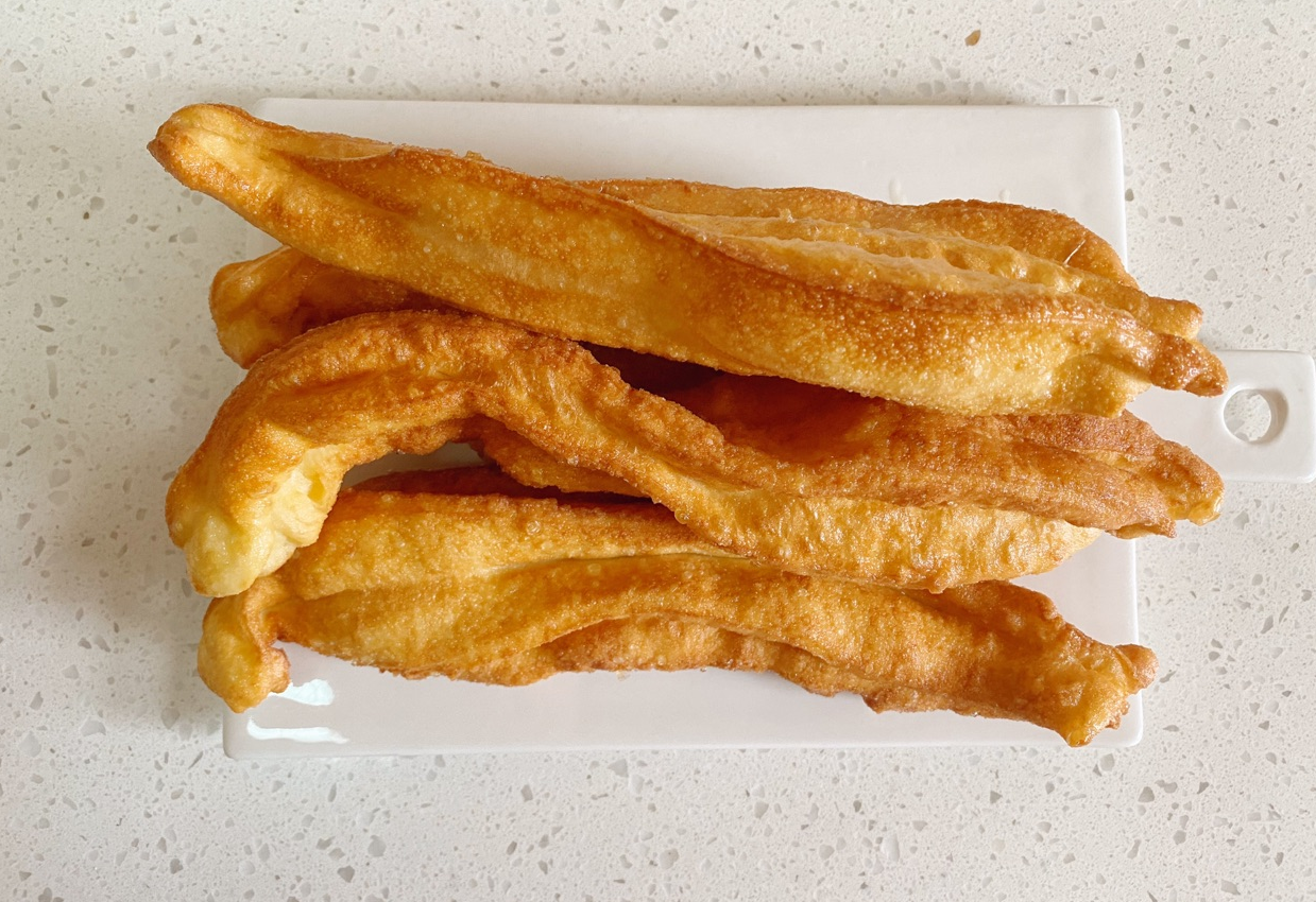 Fry until golden brown, then remove from oil.