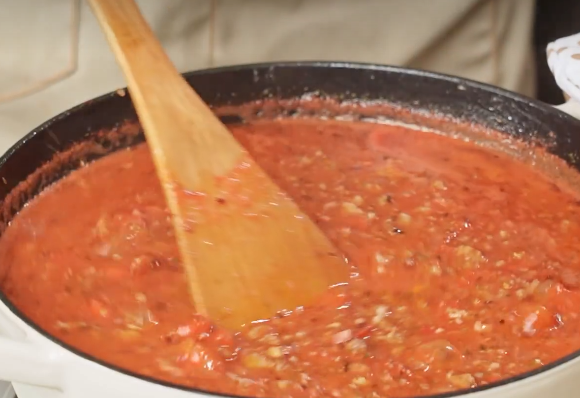 Thicken sauce efficiently by using the oven for cooking to save time.