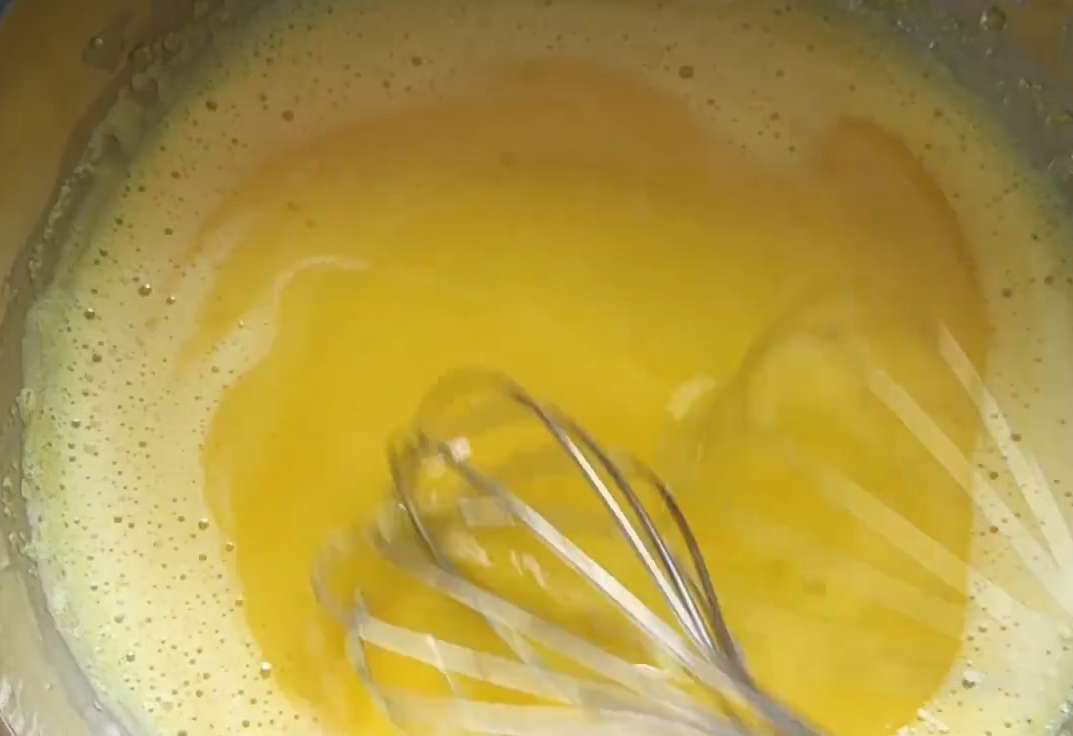 Stir egg mixture in saucepan over low heat to prevent burning.