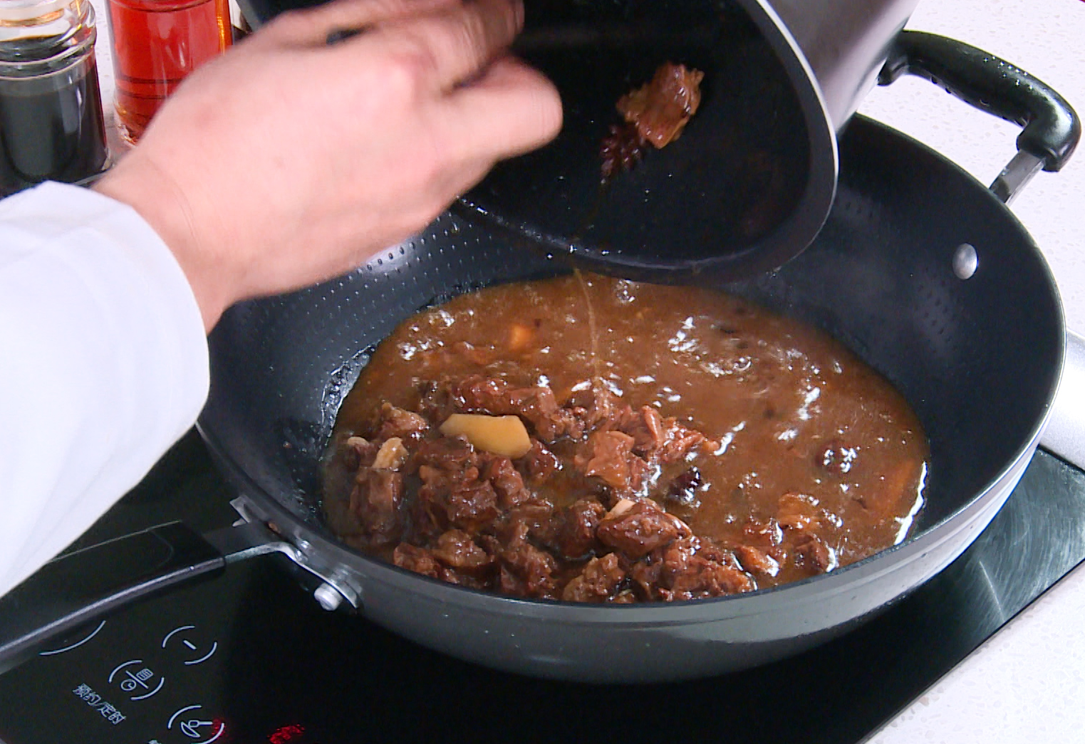 Cook beef in a pressure cooker or on low heat for tender results.