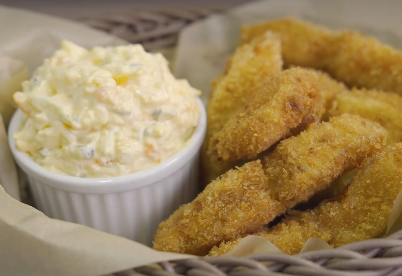 Tartar sauce is ready in 1 hour; pairs well with fried fish sticks.