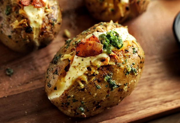 Crispy-Soft Cheesy Baked Potatoes