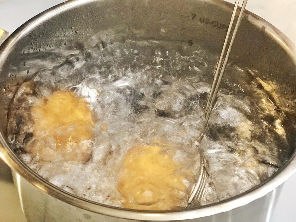 eggs and water