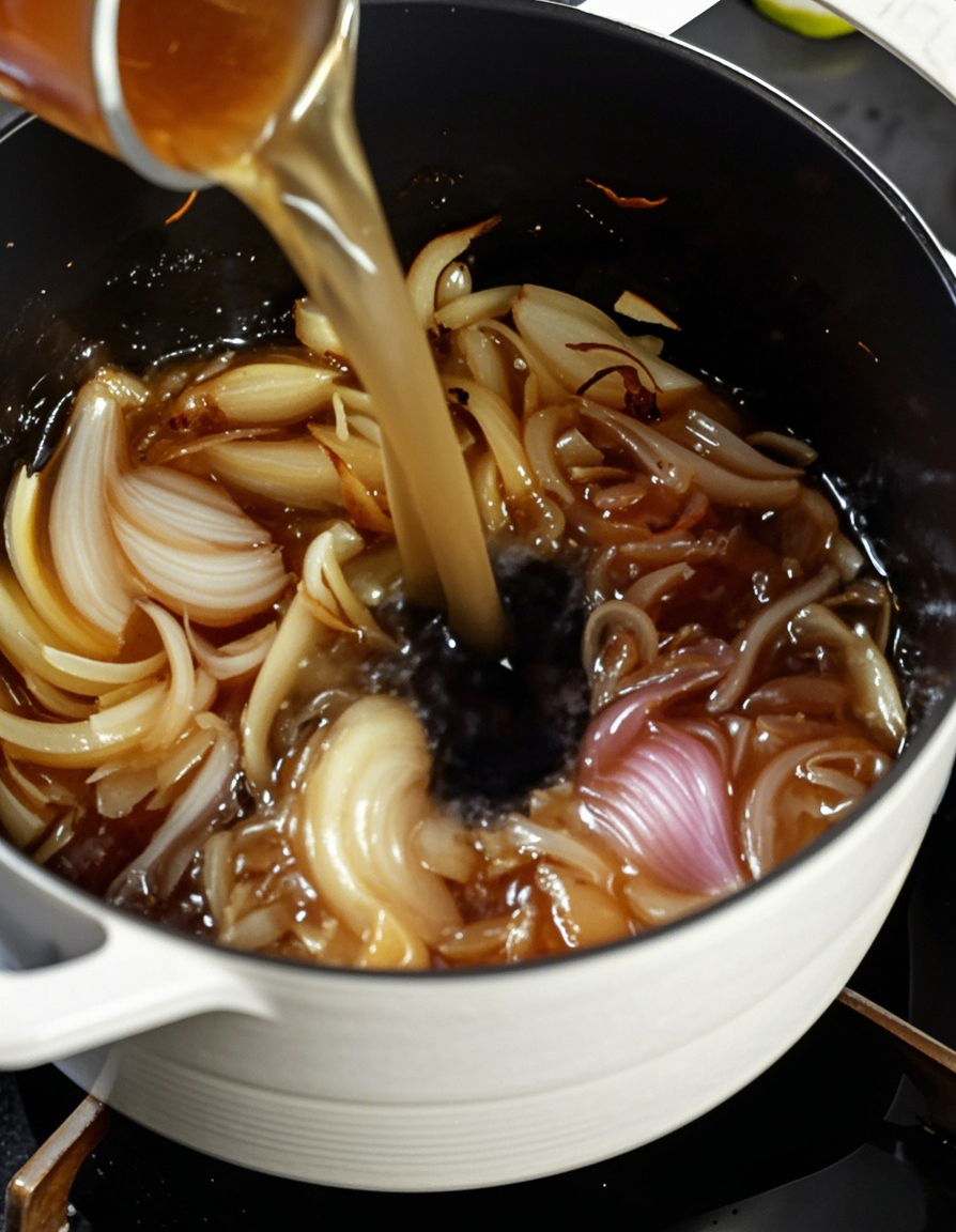 beef bone broth and season with sea pepper salt