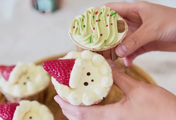 Christmas Cookie Sprinkles Cupcake