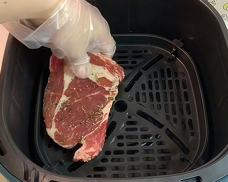 steak, frying basket