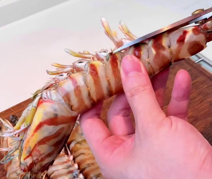 shrimp feet, scissors