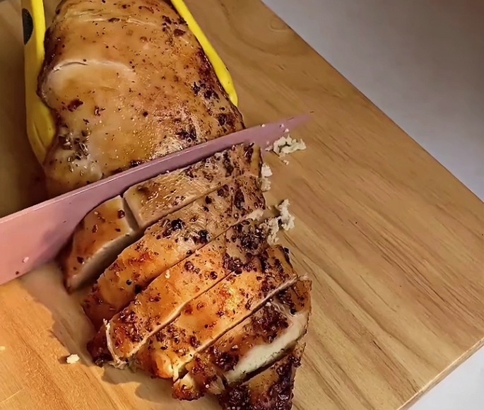 chicken, knife