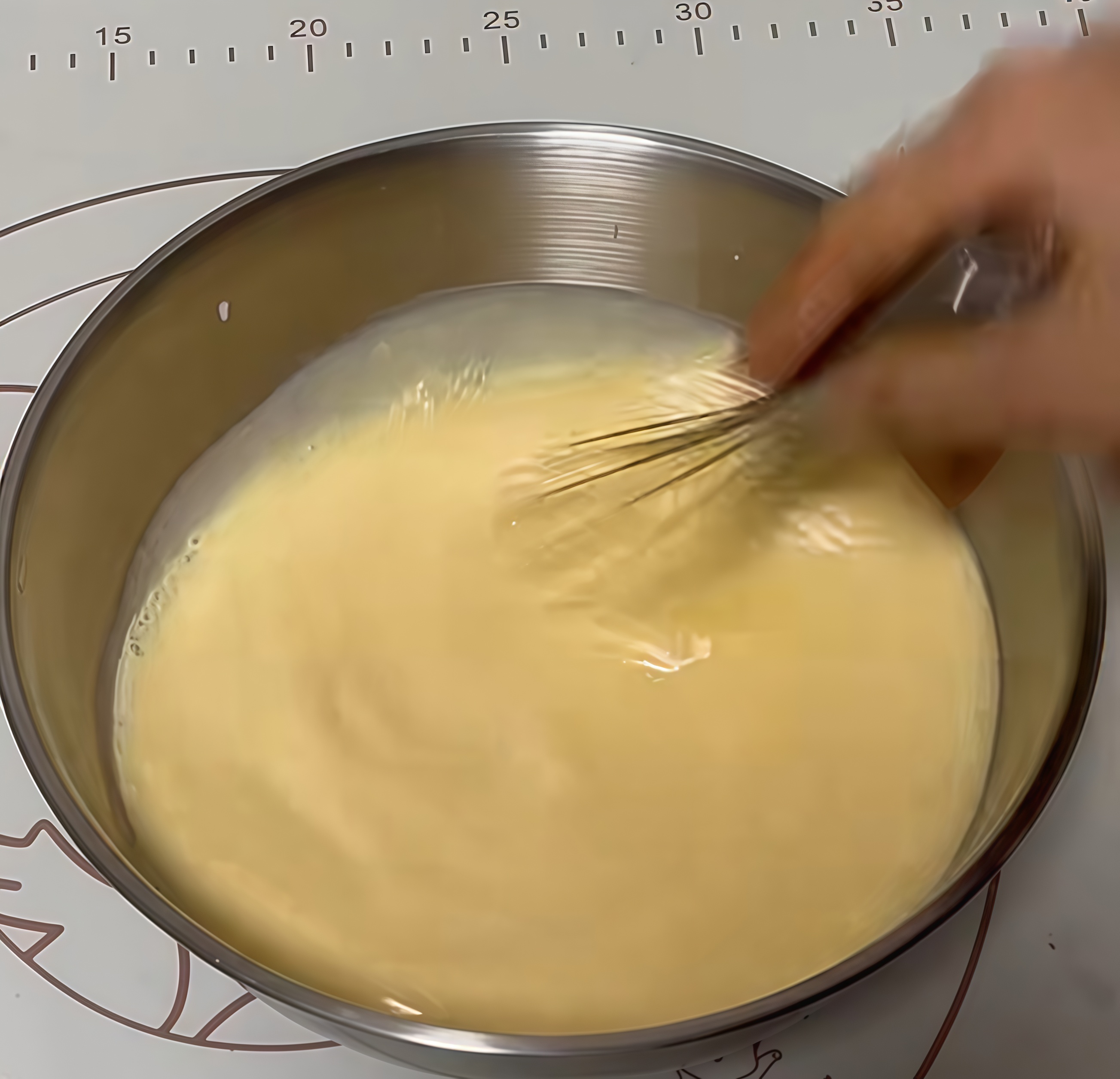 Whisk the mixture until well combined