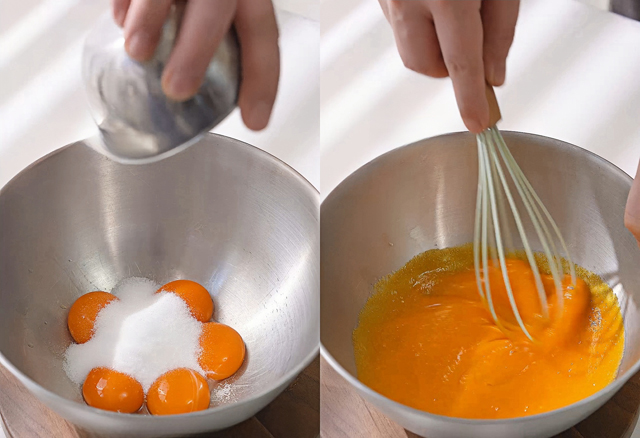 Make the egg yolk mixture